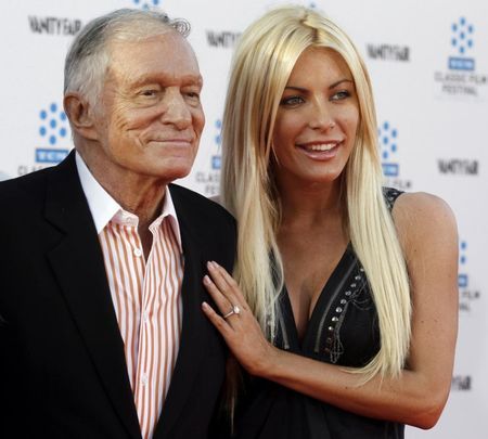 Hugh Hefner and Crystal Harris